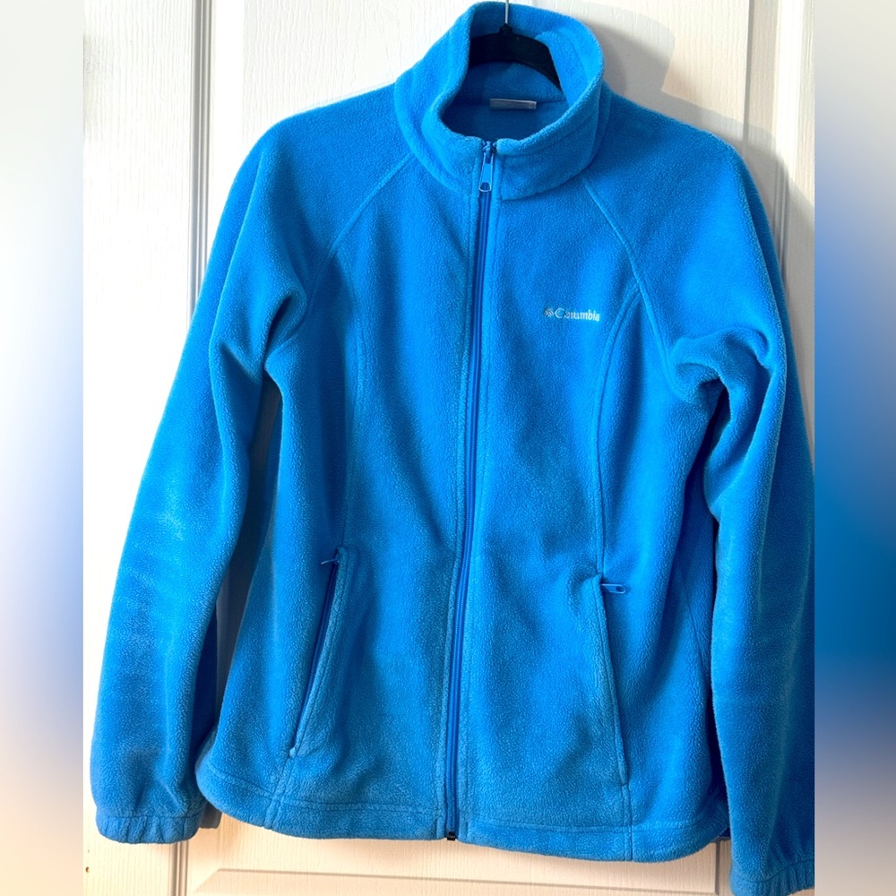 Women's Columbia fleece zip up jacket- size medium EUC